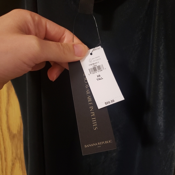 Green Velvet Cowl-neck Dress - NWT - Picture 4 of 4